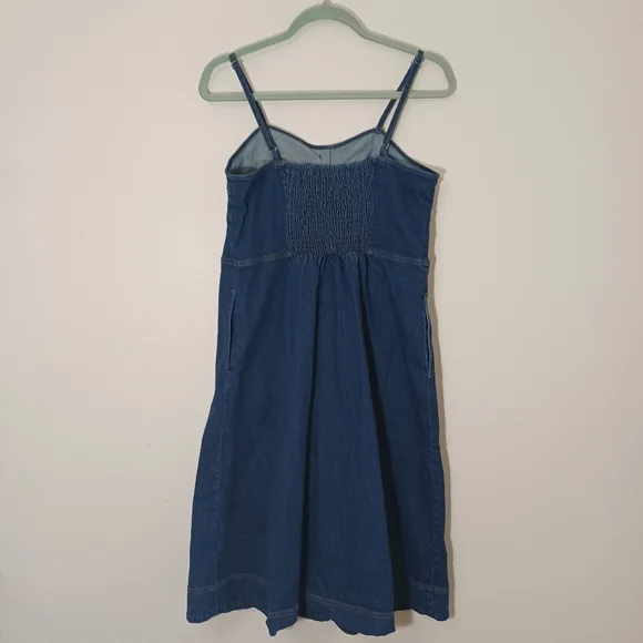 Universal Thread Denim Midi Corset Dress Dark Wash - Picture 8 of 8